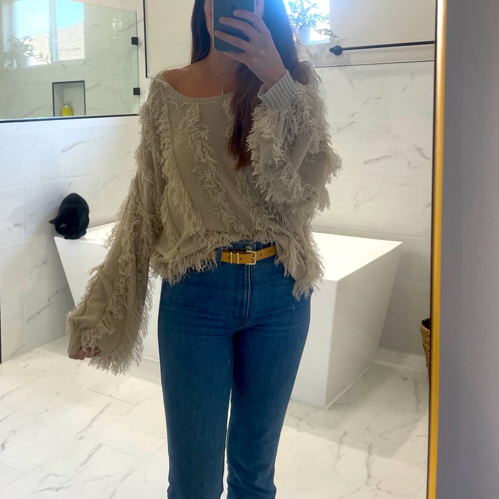 Chaser Slinky Fringe Pullover Sweater - Picture 11 of 12